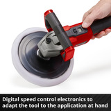 EINHELL Power X-Change lucidatrice a batteria CE-CP 18/180 Li E-Solo, 18Volt, Macchina di lucidatura rosso/Nero
