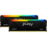 Kingston FURY FURY Beast 64GB 3600MT/s DDR4 CL18 DIMM (Kit da 2) RGB, Memoria Nero, 64 GB, 2 x 32 GB, DDR4, 288-pin DIMM