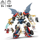 LEGO NINJAGO 71834 Mech Ultra Combinatore di Zane - Robot Giocattolo 4 in 1 Separabile in 4 Modellini, Giochi per Bambini 9+, Giochi di costruzione Giochi per Bambini 9+, Set da costruzione, 9 anno/i, Plastica, 1187 pz, 1,54 kg