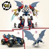 LEGO NINJAGO 71834 Mech Ultra Combinatore di Zane - Robot Giocattolo 4 in 1 Separabile in 4 Modellini, Giochi per Bambini 9+, Giochi di costruzione Giochi per Bambini 9+, Set da costruzione, 9 anno/i, Plastica, 1187 pz, 1,54 kg