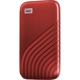 WD My Passport 1000 GB Rosso, Disco a stato solido rosso, 1000 GB, USB tipo-C, 3.2 Gen 2 (3.1 Gen 2), 1050 MB/s, Protezione della password, Rosso