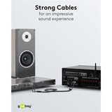 goobay Cavo stereo Cinch Plus Nero/Argento