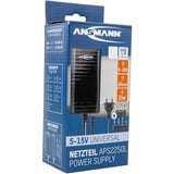 Ansmann APS 2250L adattatore e invertitore Interno Nero, Alimentazione elettrica Nero, Universale, Interno, 100 - 240 V, 50/60 Hz, 5 - 15 V, Nero