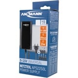 Ansmann APS 2250L adattatore e invertitore Interno Nero, Alimentazione elettrica Nero, Universale, Interno, 100 - 240 V, 50/60 Hz, 5 - 15 V, Nero