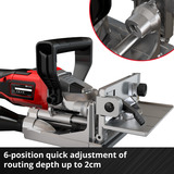 EINHELL Fresatrice per spine piatta a batteria Power X-Change TE-BJ 18 Li - Solo, 18 Volt, Strumento rosso/Nero