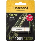 Intenso Green Line 128 GB, Chiavetta USB beige/marrone