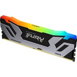 Kingston FURY FURY 48GB 8400MT/s DDR5 CL40 CUDIMM (Kit da 2) Renegade RGB Silver XMP, Memoria argento/Nero, 48 GB, 2 x 24 GB, DDR5, 288-pin DIMM
