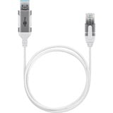 goobay Cavo adattatore Ethernet USB-A 3.2 Gen1 > RJ-45, Slim bianco