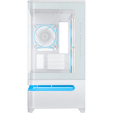 ASUS PRIME AP202 ARGB Mini Tower Bianco, Chassis Tower bianco, Mini Tower, PC, Bianco, micro ATX, Mini-ITX, Metallo, Gaming