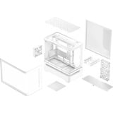ASUS PRIME AP202 ARGB Mini Tower Bianco, Chassis Tower bianco, Mini Tower, PC, Bianco, micro ATX, Mini-ITX, Metallo, Gaming