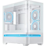 ASUS PRIME AP202 ARGB Mini Tower Bianco, Chassis Tower bianco, Mini Tower, PC, Bianco, micro ATX, Mini-ITX, Metallo, Gaming