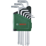 Bosch Set di chiavi esagonali interne a sei lati, 9 pezzi, Cacciavite verde/Nero