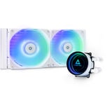 Chieftec ICEBERG 240-RGB-W Case per computer Raffreddatore di liquidi tutto in uno 12 cm Bianco, Raffreddamento ad acqua bianco, Raffreddatore di liquidi tutto in uno, 12 cm, Bianco