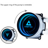 Chieftec ICEBERG 240-RGB-W Case per computer Raffreddatore di liquidi tutto in uno 12 cm Bianco, Raffreddamento ad acqua bianco, Raffreddatore di liquidi tutto in uno, 12 cm, Bianco