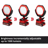 EINHELL Power X-Change lampada da esterno a batteria GC-OL 18/1500 Li-Solo, 18Volt, Luce LED rosso