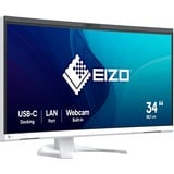 EIZO FlexScan EV3450XC-WT Monitor PC 86,6 cm (34.1") 3440 x 1440 Pixel UltraWide Quad HD LCD Bianco, Monitor LED bianco, 86,6 cm (34.1"), 3440 x 1440 Pixel, UltraWide Quad HD, LCD, 5 ms, Bianco