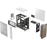 Fractal Design North Chalk White, Chassis Tower bianco/legno