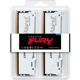 Kingston FURY FURY Beast 32GB 6400MT/s DDR5 CL32 DIMM (Kit da 2 moduli) White RGB EXPO, Memoria bianco, 32 GB, 2 x 16 GB, DDR5, 288-pin DIMM, Bianco
