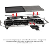 ProfiCook 501144, Raclette accaio/Nero