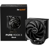 be quiet! Pure Rock 3 Black Processore Raffreddatore d'aria 12 cm Nero 1 pz, raffreddamento CPU  Nero, Raffreddatore d'aria, 12 cm, 2000 Giri/min, 101,2 m³/h, Nero