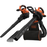 BLACK+DECKER BEBLV301-QS spazza foglie 3000 W, Soffiafoglie / Soffiante Nero/Orange, Soffiatore a zaino, 206 km/h, 404 km/h, 268 m³/h, 72 L, Nero, Arancione