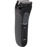 Braun Series 3 300S Rasoio Trimmer Nero Nero, Rasoio, Nero, 2 SensoFoil, Pulsanti, Batteria, Batteria integrata