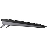 CHERRY Stream Wireless tastiera Universale Wireless a RF + USB QWERTY Inglese UK Nero Nero, Full-size (100%), Con cavo e senza cavo, Wireless a RF + USB, QWERTY, Nero