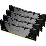 Kingston FURY FURY 128GB 3600MT/s DDR4 CL18 DIMM (Kit da 4) Renegade Black, Memoria Nero, 128 GB, 4 x 32 GB, DDR4, 288-pin DIMM