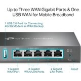 TP-Link ER605 SafeStream, Router WAN Ethernet, Gigabit Ethernet, Nero