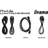 iiyama ProLite LH7575UHS-B2AG, Public Display Nero (opaco)