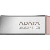 ADATA UR350 unità flash USB 64 GB USB tipo A 3.2 Gen 1 (3.1 Gen 1) Marrone, Chiavetta USB nichel/marrone, 64 GB, USB tipo A, 3.2 Gen 1 (3.1 Gen 1), 100 MB/s, Senza coperchio, Marrone