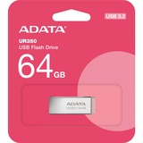 ADATA UR350 unità flash USB 64 GB USB tipo A 3.2 Gen 1 (3.1 Gen 1) Marrone, Chiavetta USB nichel/marrone, 64 GB, USB tipo A, 3.2 Gen 1 (3.1 Gen 1), 100 MB/s, Senza coperchio, Marrone