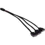 Alphacool Splitter a Y cavo aRGB 3 pin a 3x 3 pin, 15 cm, Cavo a Y Nero