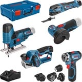 Bosch 0 615 A00 17D kit combinati per elettroutensili Batteria, Set di strumenti blu, 1,8 cm, 280 spm (fogli per minuto), 1500 spm (fogli per minuto), 7 cm, 1,5 kg, Sega abrasiva