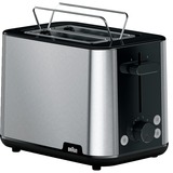 Braun HT101BI-HT1510BK 8 2 fetta/e 900 W Nero, Acciaio inox, Tostapane accaio/Nero, 2 fetta/e, Nero, Acciaio inox, Plastica, Acciaio inox, 900 W, 193 mm, 316 mm