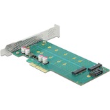 DeLOCK 89047 scheda di interfaccia e adattatore Interno M.2, SATA, Controllore PCIe, M.2, SATA, A basso profilo, PCIe 4.0, 5 - 50 °C, -25 - 70 °C