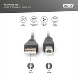 Digitus Cavo di collegamento USB 2.0 USB-A (spina) > USB-B (spina) Nero