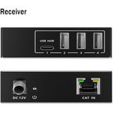 Digitus Set extender CAT USB 3.2 Gen1, 5Gbps, 100 metri, Estensione USB Nero