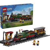 LEGO City Treno a vapore classico, Giochi di costruzione Giocattolo STEM con Stazione, Binari, Cabina di Comando e Segnale di Stop, Regalo 7+, Set da costruzione, 7 anno/i, Plastica, 575 pz, 1,12 kg