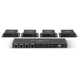 Lindy Extender splitter HDMI e IR a 4 porte Nero