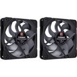Noctua NF-A12x25 G2 PWM Sx2-PP chromax.black, Ventola Nero