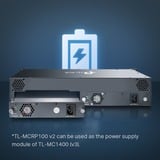 TP-Link TL-MC1400 V3 telaio dell'apparecchiatura di rete 2U, Housing grigio, 100-240V, 50 - 60 Hz, 9.5 V, 0 - 40 °C, -40 - 70 °C, 10 - 90%, Vendita al dettaglio