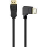 goobay Cavo DisplayPort con connettore a 90° > connettore DisplayPort, 8K / 144Hz Nero