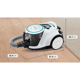 Bosch Serie 6 BGC41XHYG aspirapolvere a traino 2,4 L A cilindro Secco 700 W Senza sacchetto bianco, 700 W, A cilindro, Secco, Senza sacchetto, 2,4 L, Filtro igienico