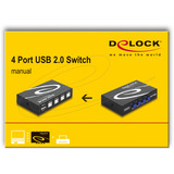 DeLOCK 87634 switch seriali Cablato, Commutatore USB Cablato, 112 x 67 x 29 mm