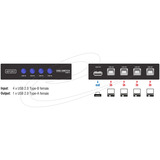 DeLOCK 87634 switch seriali Cablato, Commutatore USB Cablato, 112 x 67 x 29 mm