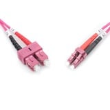 Digitus Cavo patch LWL, duplex, connettore LC > SC, multimode OM4 lilla