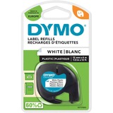 Dymo LetraTag etichette originali in plastica | rotolo da 12 mm x 4 m | stampa nera su bianco | LT etichette autoadesive per etichettatrice LetraTag | 1 pezzo, Nastro di scrittura Poliestere, Belgio, 4 m, 1 pz, 22 mm, 96 mm