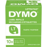 Dymo LetraTag etichette originali in plastica | rotolo da 12 mm x 4 m | stampa nera su bianco | LT etichette autoadesive per etichettatrice LetraTag | 1 pezzo, Nastro di scrittura Poliestere, Belgio, 4 m, 1 pz, 22 mm, 96 mm