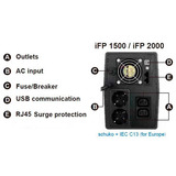 FSP iFP 1500, UPS Nero, A linea interattiva, 1,5 kVA, 900 W, Sinusoidale, 140 V, 290 V